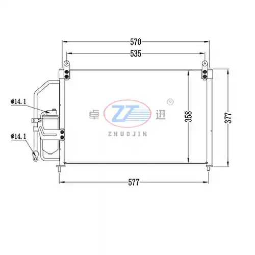 High quality automobile aluminum condenser